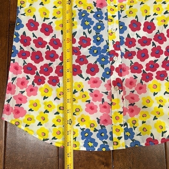 Talbots bright floral button down shirt sz S - Picture 5 of 8